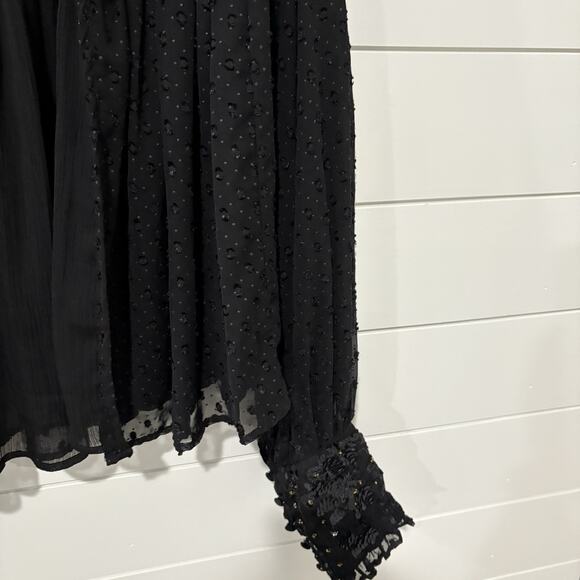 Zara | Bolero Sequin Swiss Dot Jacket Top Sequins FLAW- Size Medium - Picture 3 of 10